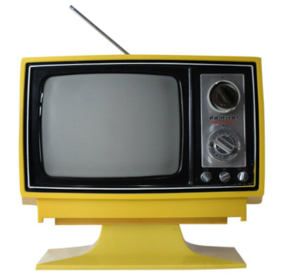 Yellow Retro TV Set